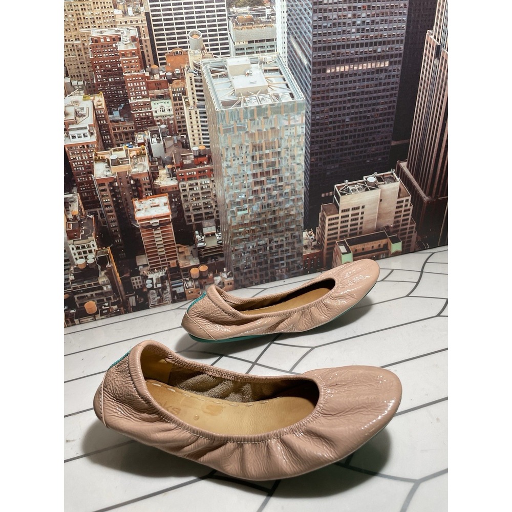 TIEKS BY GAVRIELI WOMEN'S PINK PATENT LEATHER FLAT BALLERINA SHOES SIZE 9 - Picture 4 of 11